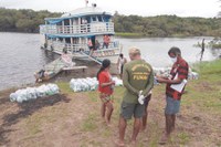 No Pará, Funai entrega 8,8 mil cestas básicas a aldeias do Baixo Tapajós