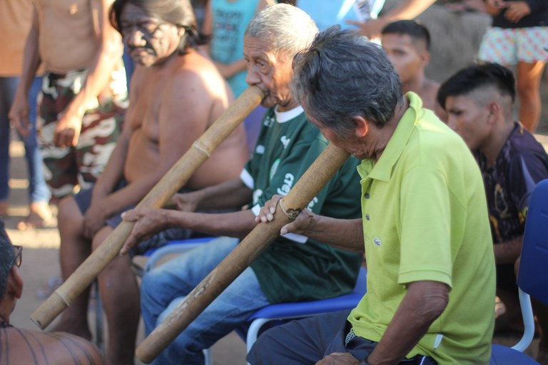 Figura 31 - Faustino Kaba e João Afonso, últimos anciãos tocadores das tabocas Parasuy. Foto Anderson Moreira.jpg
