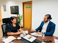 Presidenta da Funai e deputado federal Tulio Gadêlha discutem políticas para os indígenas de Pernambuco
