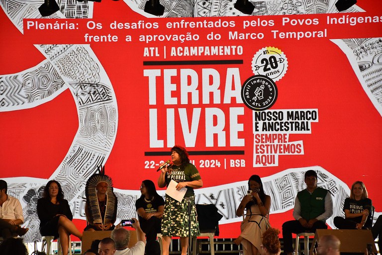 Funai reafirma posicionamento contra o Marco Temporal em debate no Acampamento Terra Livre  - Foto José Rui Gavião (3).jpg