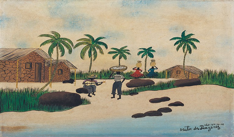 A Prainha, 1965 Heitor dos Prazeres Óleo sobre tela, c.i.d. 54,00 cm x 45,00 cm Coleção Museu Internacional de Naïf