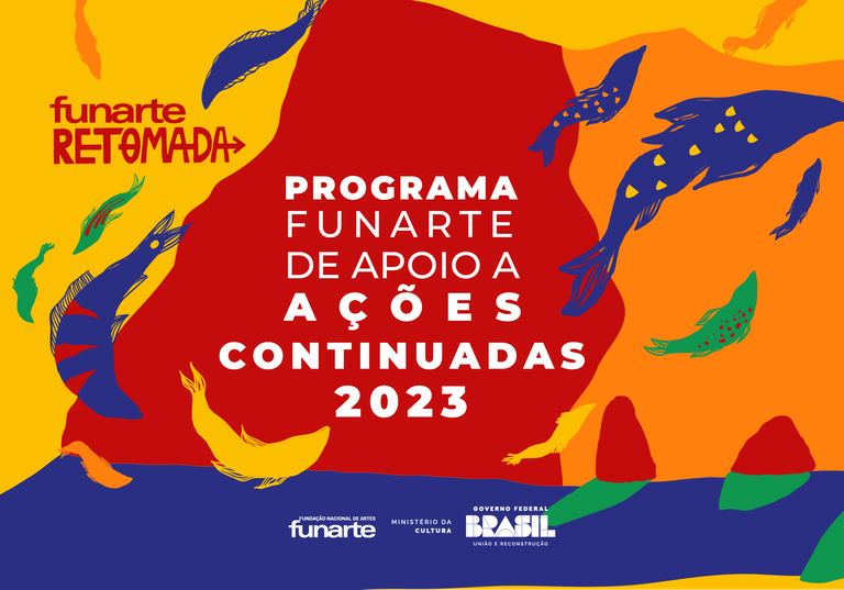 Banner_Programa Funarte de Apoio a Ações Continuadas 2023 | Arte: CCOM - Funarte