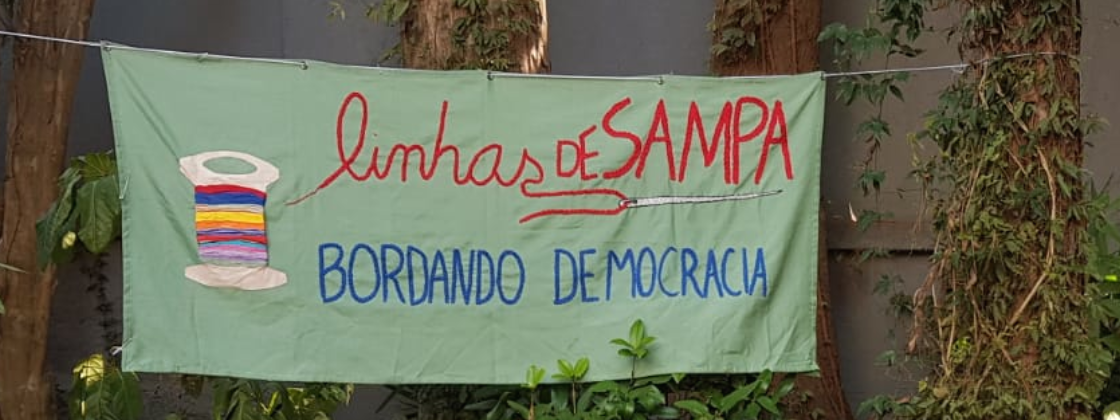 Bordadeiras do Coletivo Linhas de Sampa realizam ação na Funarte SP