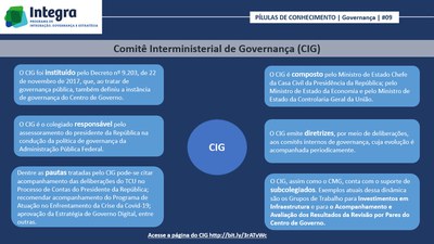 Pílula de Conhecimento #9 - Comitê Interministerial de Governança (CIG)