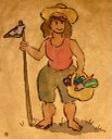 Ilustração de uma agricultora