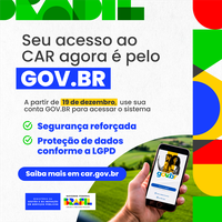 Cadastro Ambiental Rural passará a ser acessado com a conta GOV.BR