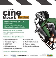 Iniciativa dos ministérios da Gestão e do Planejamento vai promover festival de cinema gratuito com a exibição de 20 produções audiovisuais