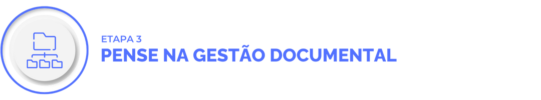 Banner sobre gestao documental com ícone de documento em azul