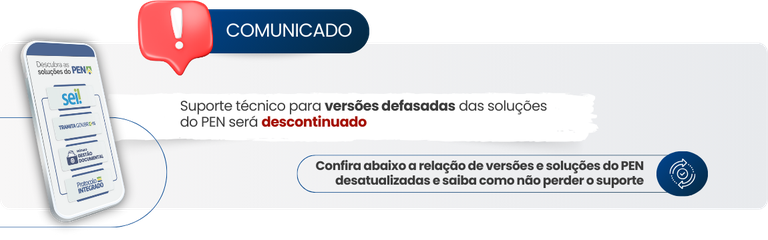 comunicado suporte soluções PEN