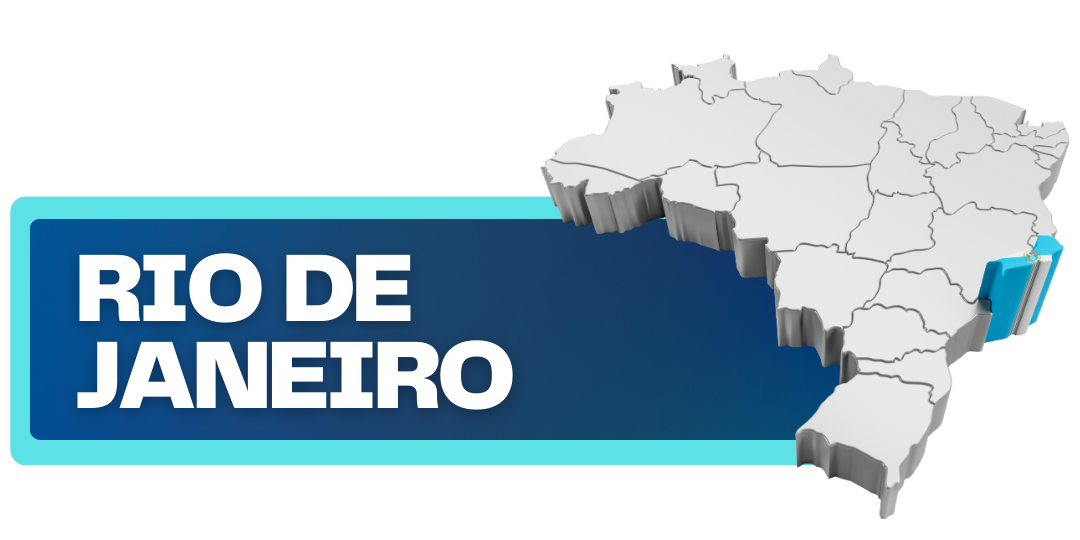 banner com mapa do Rio de Janeiro e link para página com canal de atendimento aos municípios