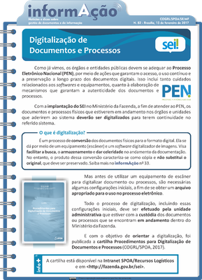 Boletim informação nº 82 - Digitalização de Documentos e Processos