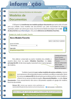 Boletim informação nº 94 - Modelos de Documentos