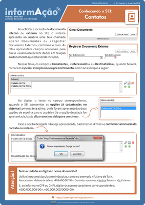 Nº 97 - Conhecendo o SEI: Contatos (Arquivo PNG - 195KB)