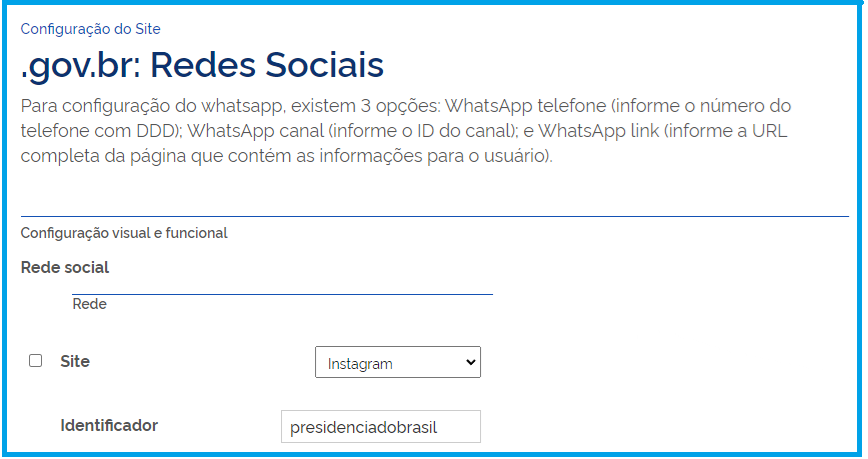 Tela de cadastro da Rede Social Instagram