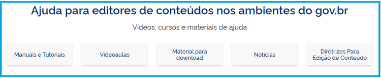 Visão da área de cards, configurada para tamanhos pequenos, 5 por linha, com título e subtítulo.