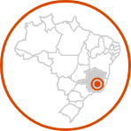 Imagem ilustrativa do Mapa do Brasil com o estado de Minas Gerais marcado