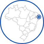 Imagem ilustrativa do mapa do Brasil com o estado do Pernambuco marcado