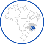 Imagem ilustrativa do mapa do Brasil com o estado de Minas Gerais marcado