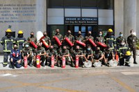 Brigada de Incêndio do HFA ministra curso de combate a Incêndio para recrutas