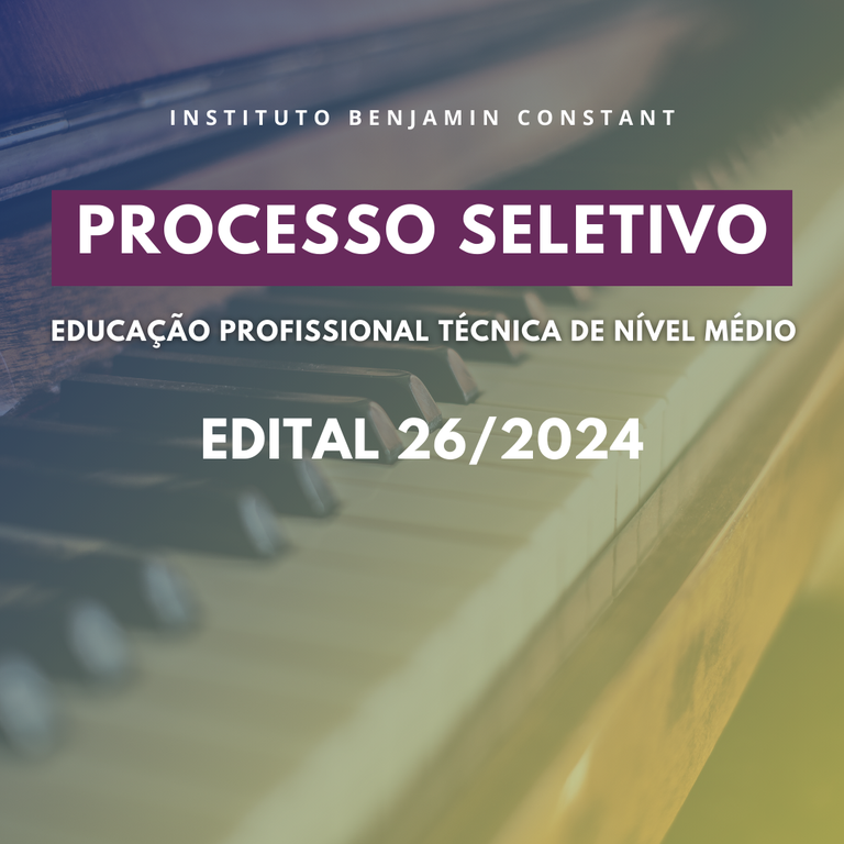 Card processo seletivo de nível médio em instrumento musical