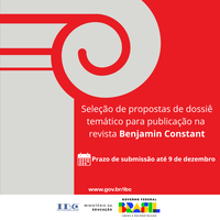 Revista Benjamin Constant: propostas para dossiês temáticos até dia 9 de dezembro