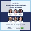 IMG - Live do Ibict debate o tema Documentos Governamentais Digitais Acessíveis