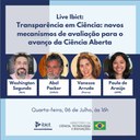 IMG - Live “Transparência em Ciência” aborda novos mecanismos de avaliação para o avanço da Ciência Aberta