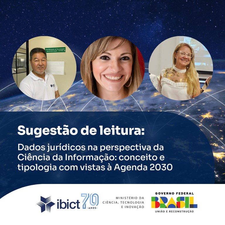 Sugestão de Leitura - Dados jurídicos na perspectiva da Ciência da Informação: conceito e tipologia com vistas à Agenda 2030