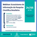 IMG - Pesquisador do Ibict ministra webinar sobre o Ecossistema de Informação e a Pesquisa Científica Brasileira