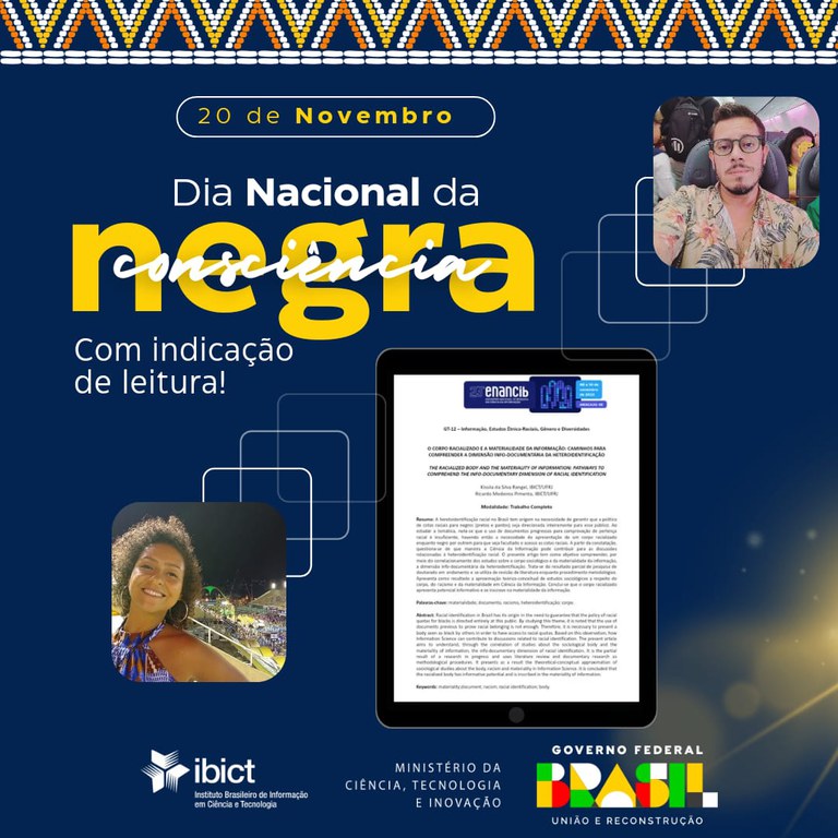 Dia Nacional da Consciência Negra com indicação de leitura