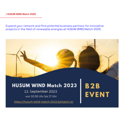 IMG -  EEN promove evento de matchmaking na feira alemã Husum Wind Energy