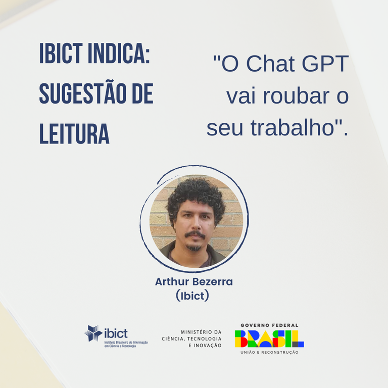 Sugestão de leitura: “o chat GPT vai roubar o seu trabalho”