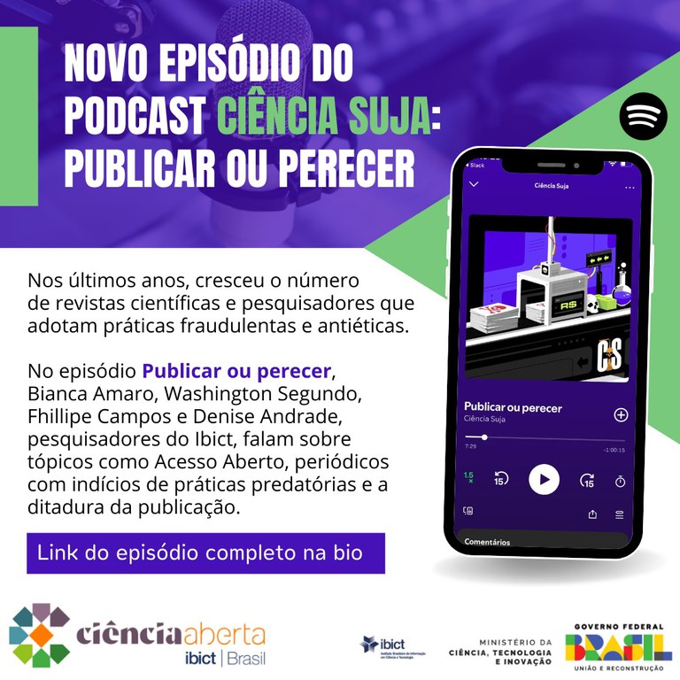 IMG - Ibict participa do podcast Ciência Suja e explica pesquisa sobre revistas com indícios de práticas editoriais predatórias