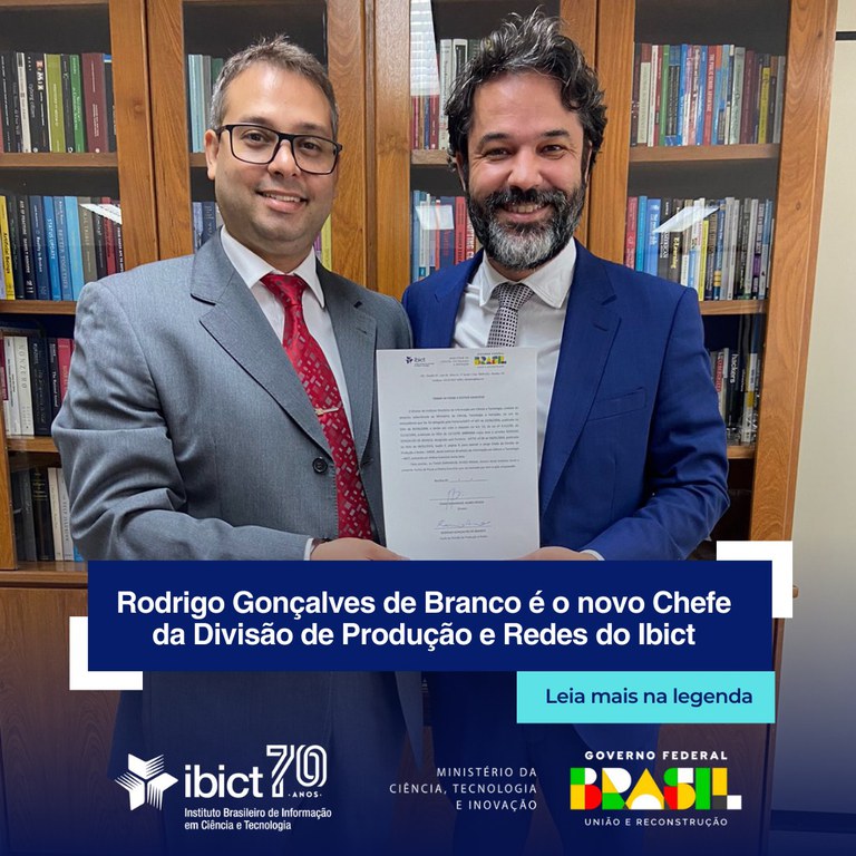 Rodrigo Gonçalves de Branco é o novo Chefe da Divisão de Produção e Redes do Ibict