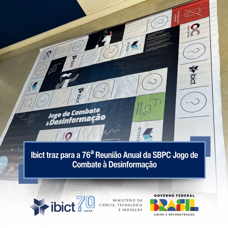 Ibict traz para a 76ª Reunião Anual da SBPC Jogo de Combate à Desinformação