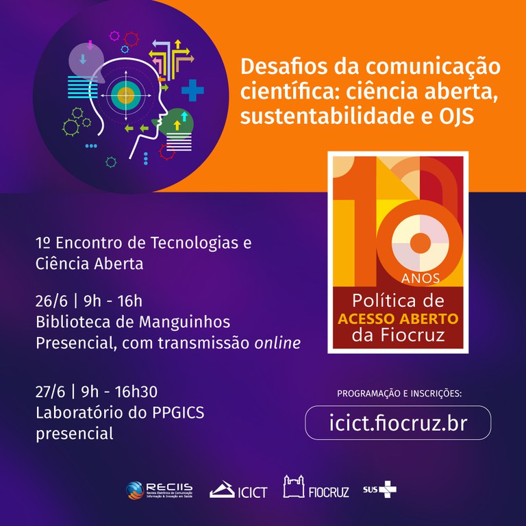 IMG - Inscrições abertas: Icict realiza encontro sobre ciência aberta, sustentabilidade e OJS
