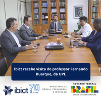 A visita do professor Fernando ao Ibict teve como intuito estreitar a relação entre as instituições e discutir o desenvolvimento de possíveis parcerias