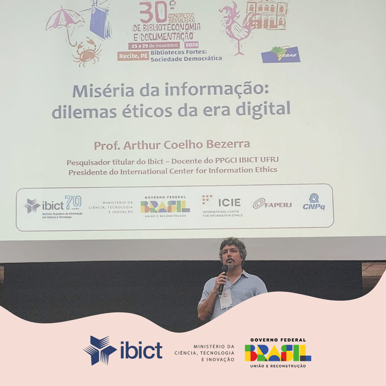 IMG - Pesquisador do Ibict profere palestra sobre dilemas éticos na era digital