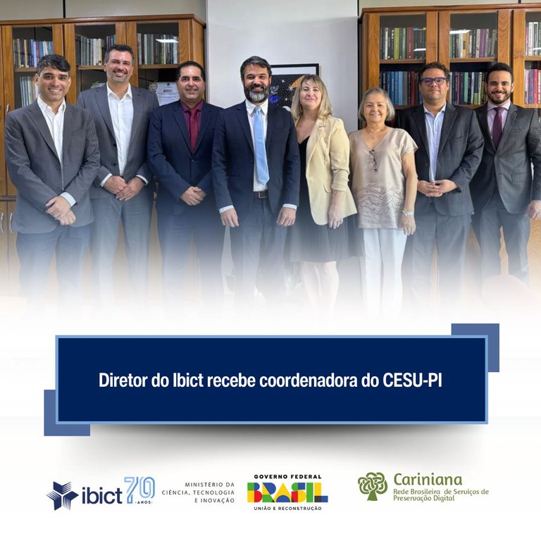 The Director of Ibict receives the Coordinator of CESU-PI – Brazilian Institute for Information in Science and Technology