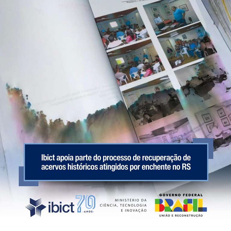 Ibict apoia parte do processo de recuperação de acervos históricos atingidos por enchente no RS