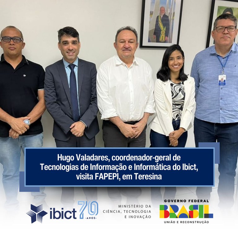 Hugo Valadares, coordenador-geral de Tecnologias de Informação e Informática do Ibict, visita FAPEPI, em Teresina