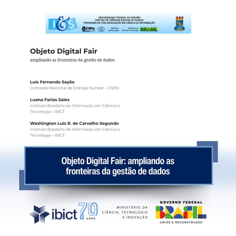 Sugestão de Leitura: Objeto Digital Fair: ampliando as fronteiras da gestão de dados