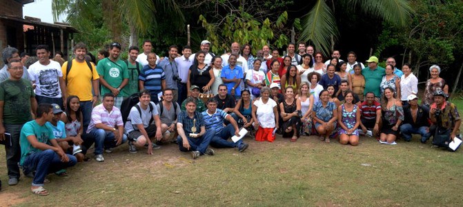 Lançamento do PAN Manguezal na Resex Mestre Lucindo no Pará em 2015 (Foto: GAT Divulgação)