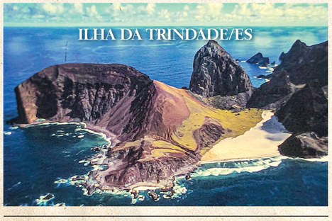 Vista aérea da Ilha de Trindade-ES
