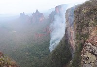 ICMBio combate incêndio na Chapada dos Guimarães