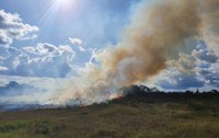 Parque Nacional dos Campos Ferruginosos faz primeira queima prescrita