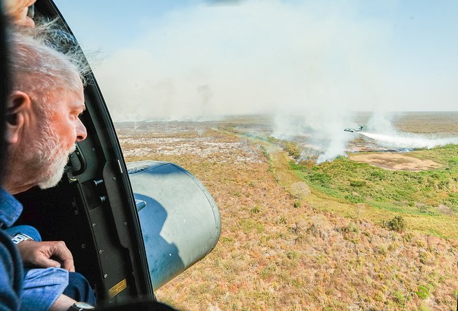 Presidente Lula sobrevoa Pantanal - Foto: Ricardo Stuckert/Presidência da República