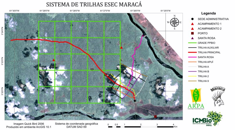 mapa esec maracá