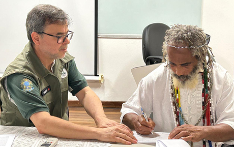 Instituto Chico Mendes e Terreiro Peji da Pedra Branca de Oxóssi assinam acordo de reparação