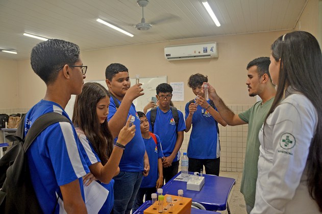 Estudantes observaram como os insetos realizam seu ciclo de vida, onde vivem e como evitar espécies transmissoras de doenças.